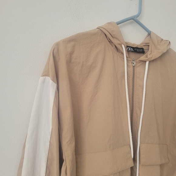 Zara Anorak Jacket Relax Fit Oversized Cropped Jacket Size Small - Picture 5 of 16